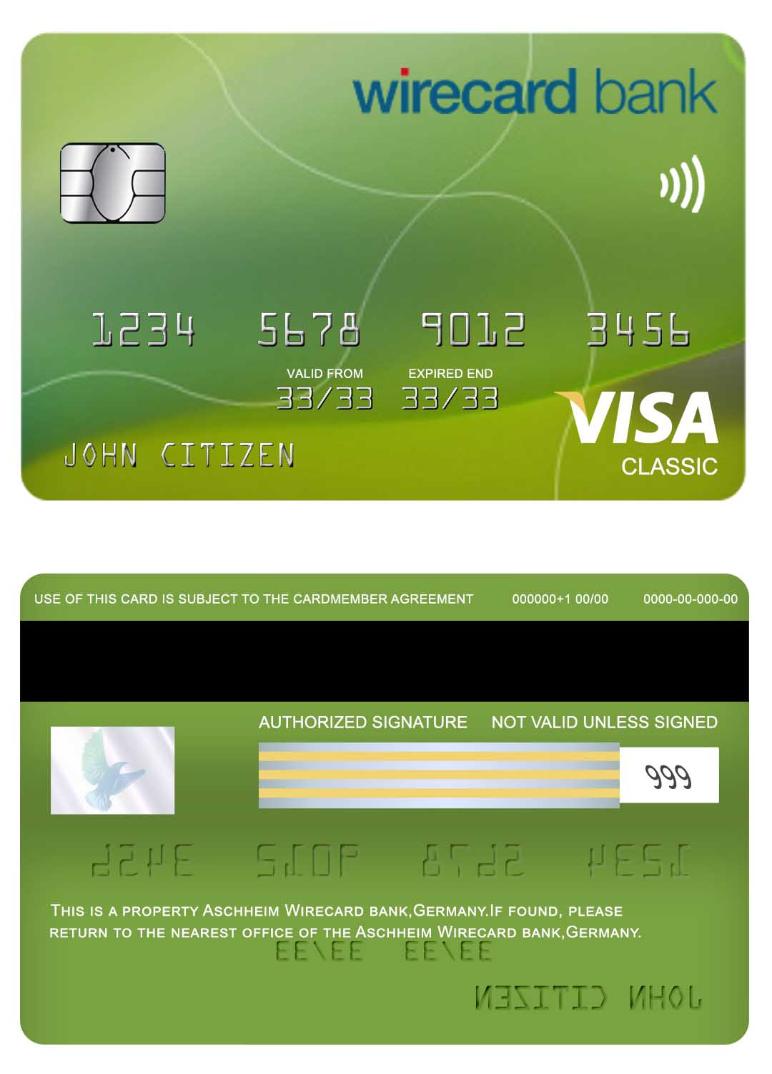 Germany Aschheim Wirecard bank visa classic card